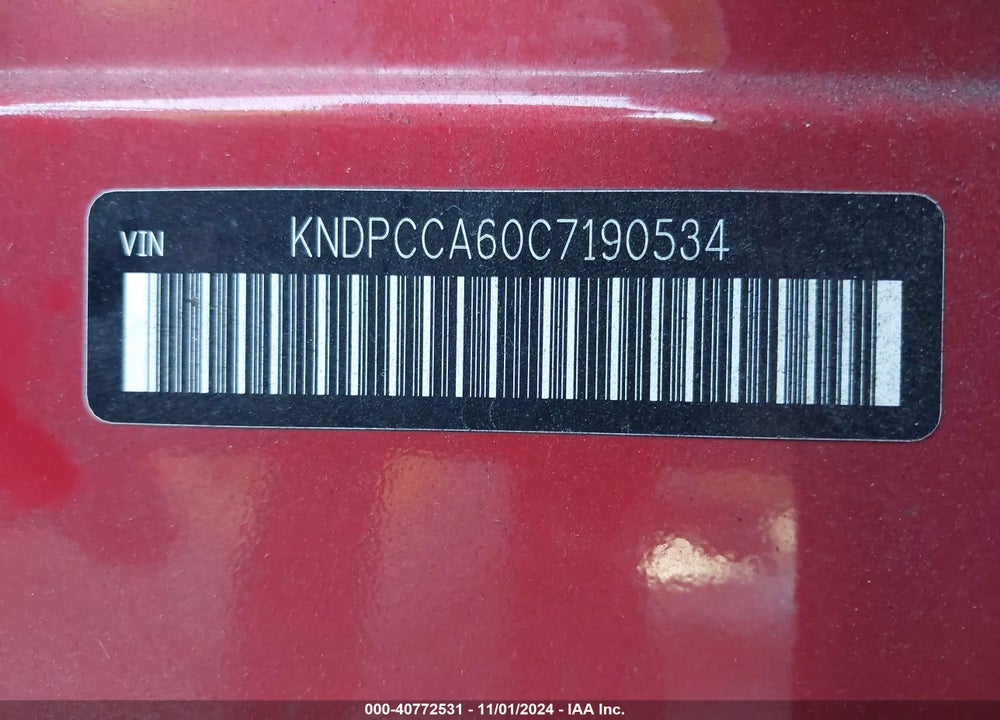 2012 KIA SPORTAGE SX VIN: KNDPCCA60C7190534