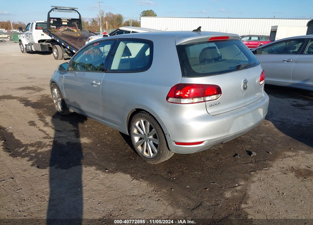 2013 VOLKSWAGEN GOLF 2.0L TDI 2-DOOR VIN: WVWMM7AJ6DW085788