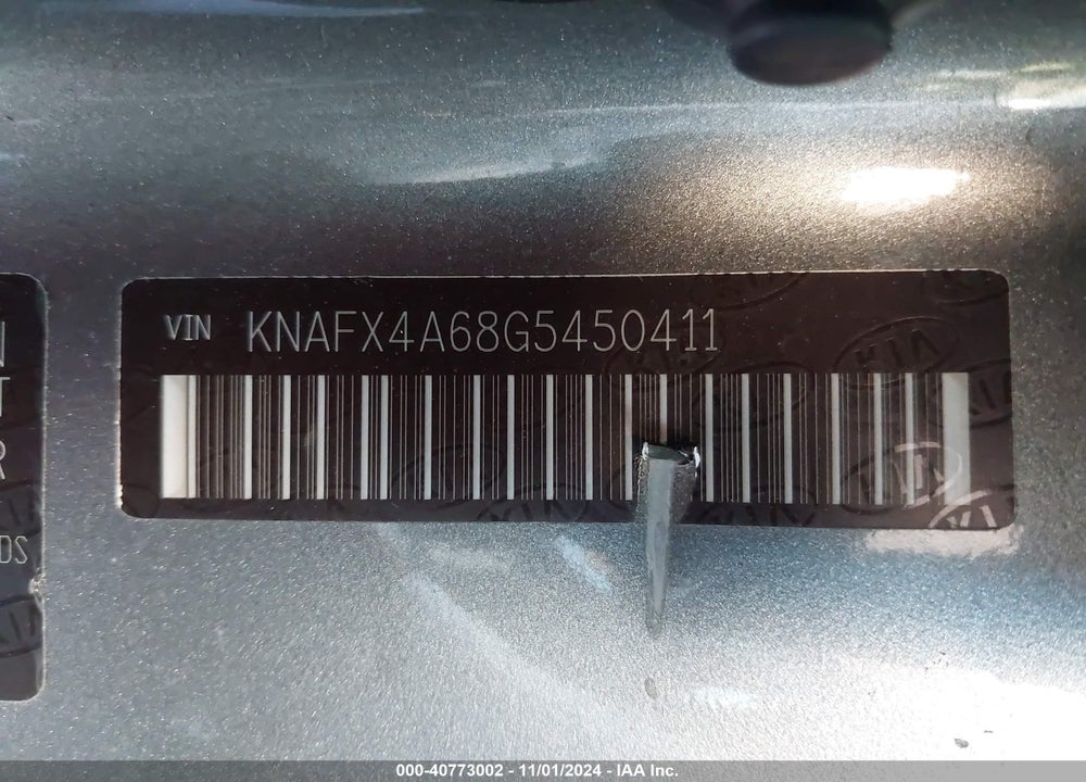 2016 KIA FORTE VIN: KNAFX4A68G5450411
