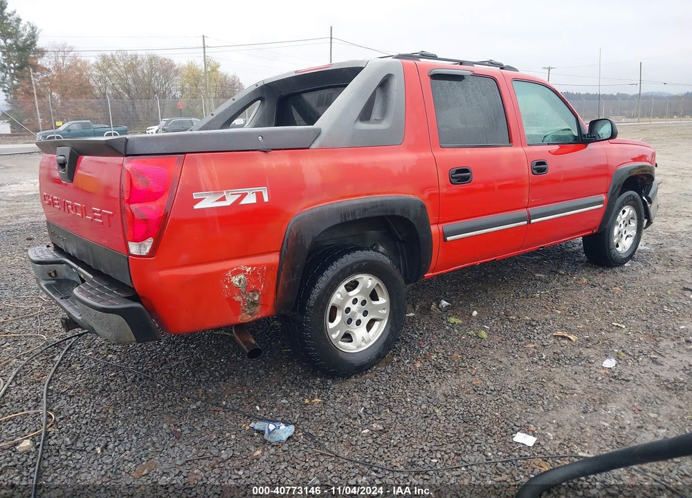 2004 CHEVROLET AVALANCHE 1500 VIN: 3GNEK12T14G160684