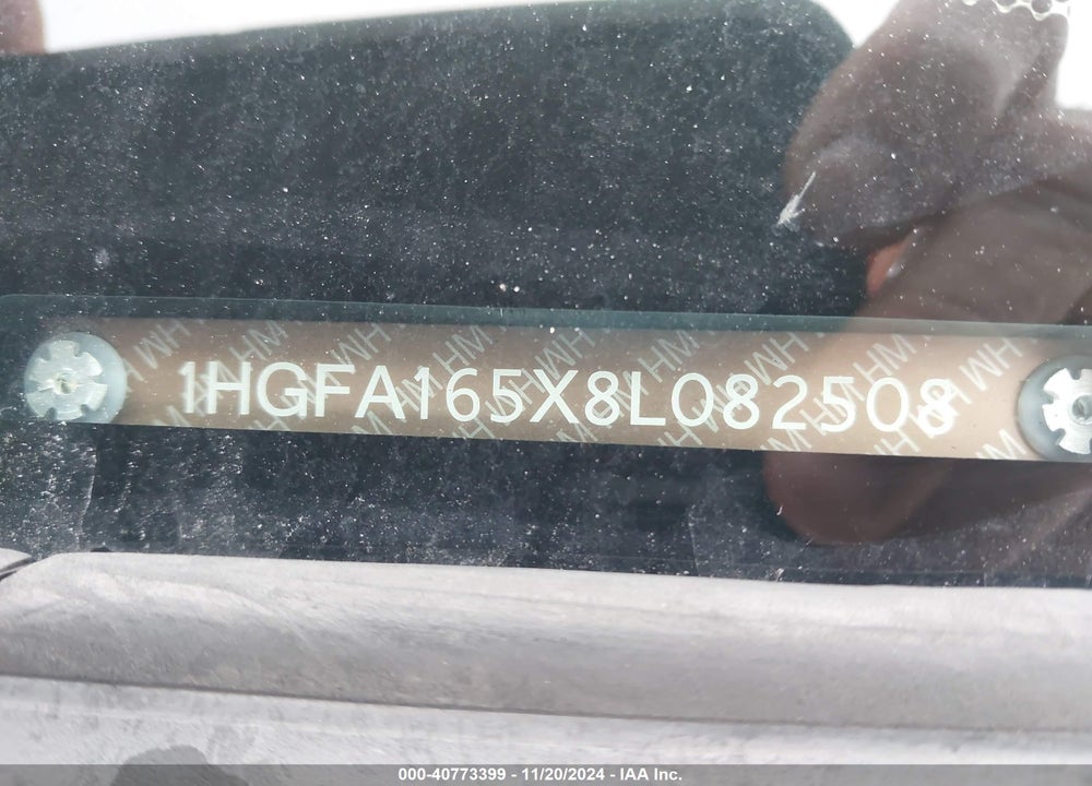 2008 HONDA CIVIC LX VIN: 1HGFA165X8L082508