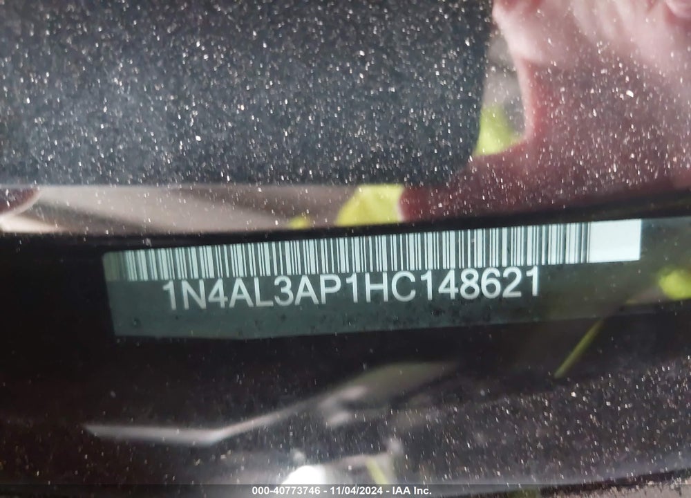 2017 NISSAN ALTIMA 2.5 SV VIN: 1N4AL3AP1HC148621