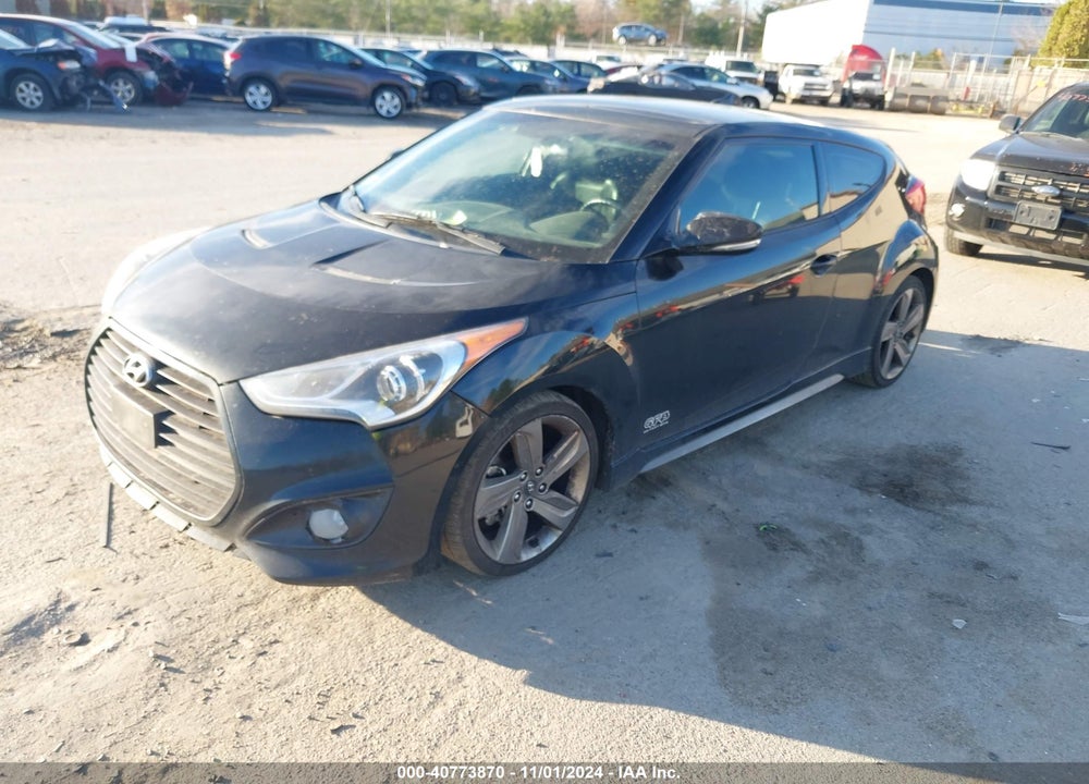 2013 HYUNDAI VELOSTER TURBO W/BLUE VIN: KMHTC6AE2DU126713