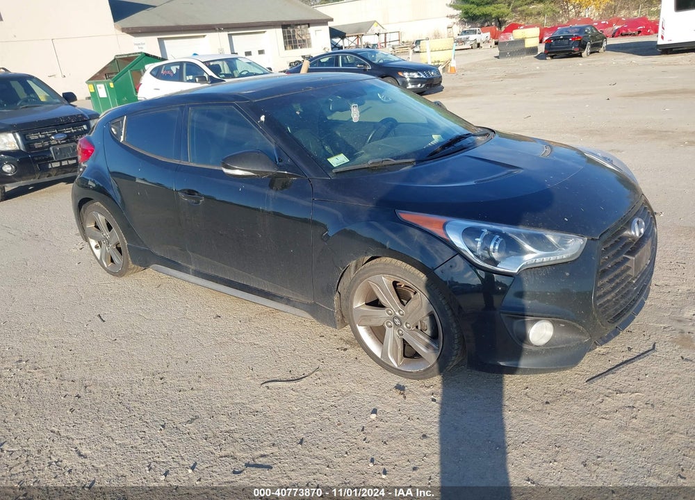 2013 HYUNDAI VELOSTER TURBO W/BLUE VIN: KMHTC6AE2DU126713