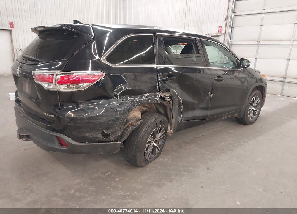 2016 TOYOTA HIGHLANDER XLE V6 VIN: 5TDJKRFH6GS343614