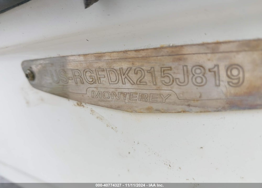 2019 MONTEREY OTHER VIN: RGFDK215J819