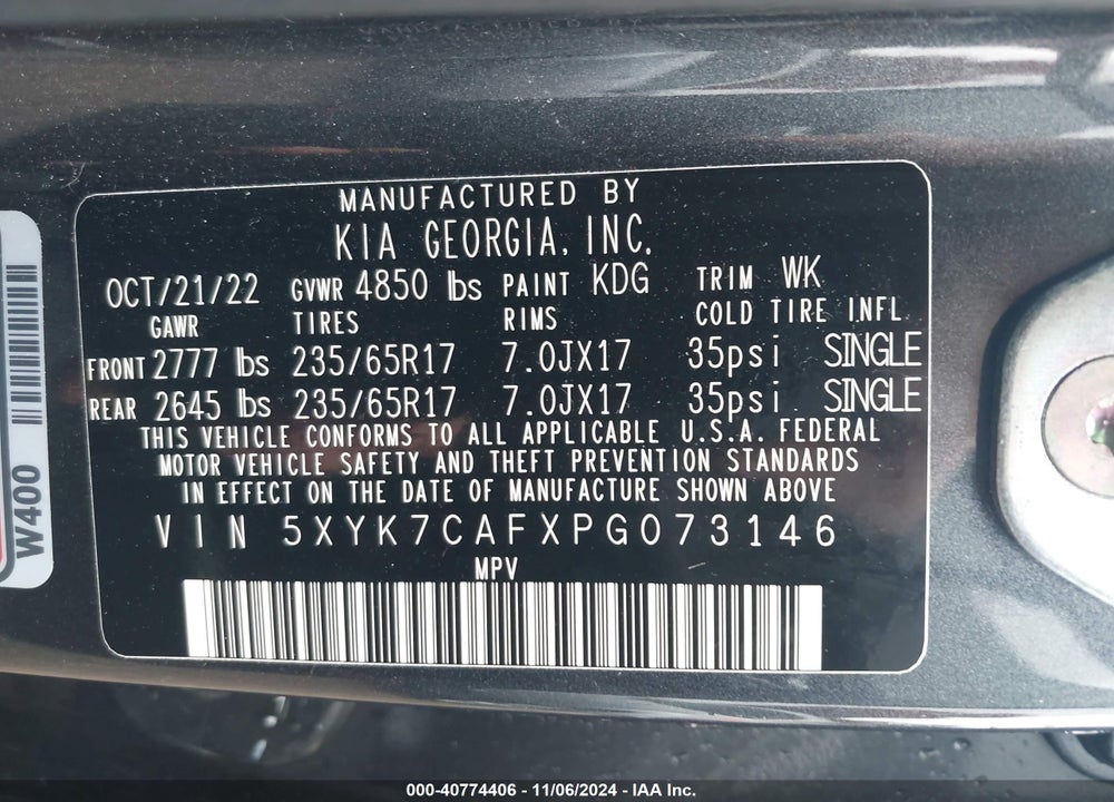 2023 KIA SPORTAGE X-PRO VIN: 5XYK7CAFXPG073146