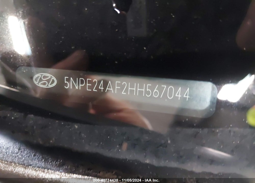 2017 HYUNDAI SONATA VIN: 5NPE24AF2HH567044