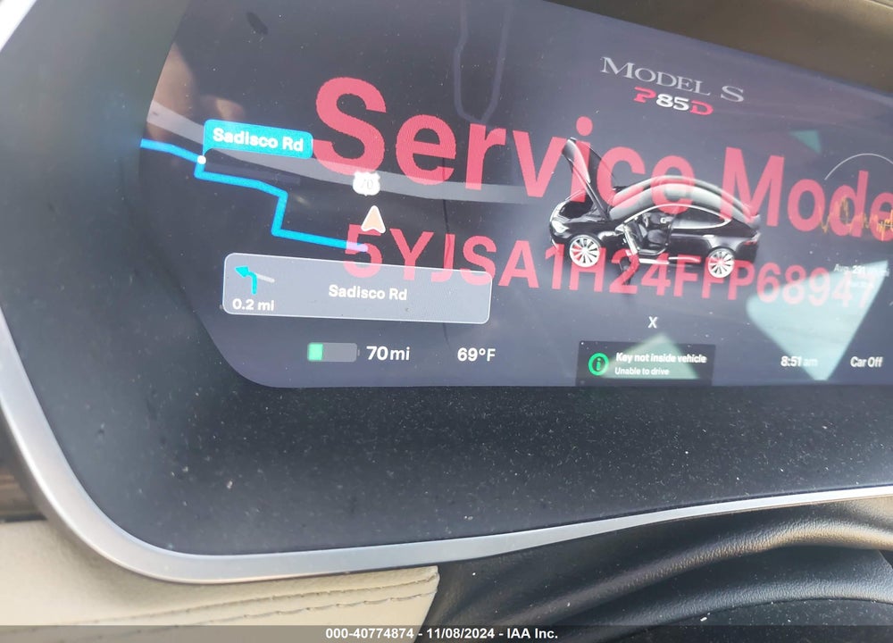 2015 TESLA MODEL S 70D/85D/P85D VIN: 5YJSA1H24FFP68947
