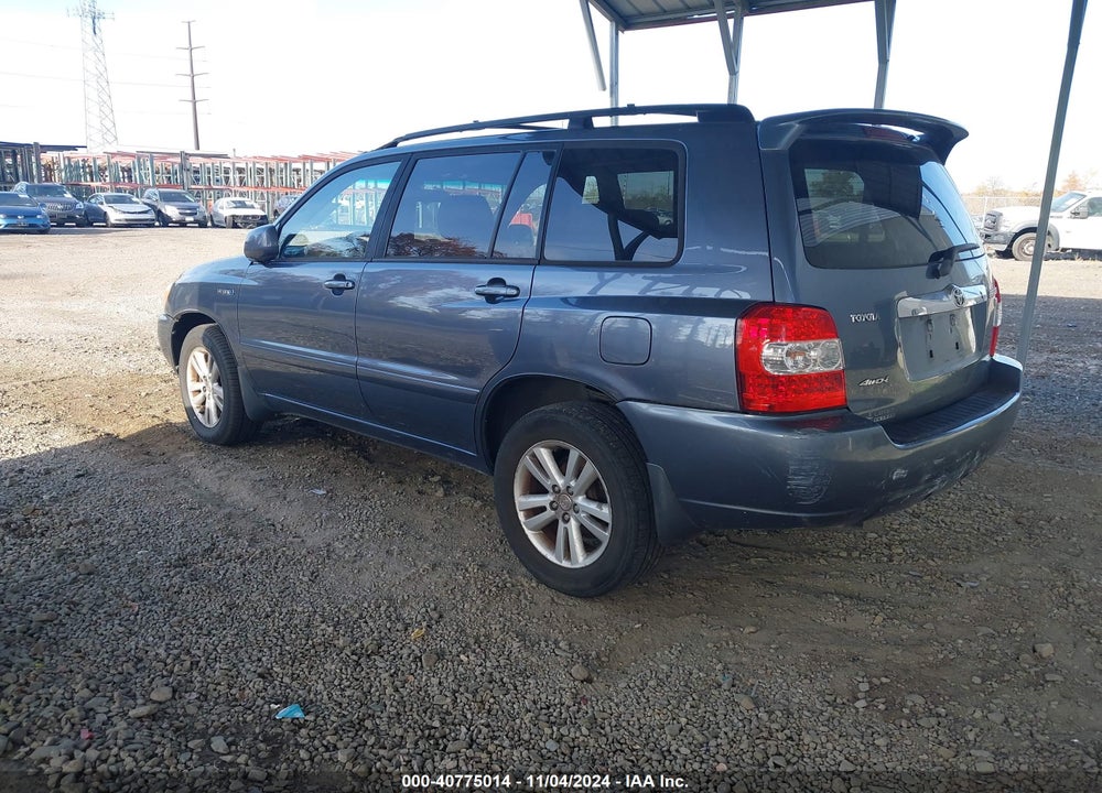 2006 TOYOTA HIGHLANDER HYBRID V6 VIN: JTEEW21A760012478