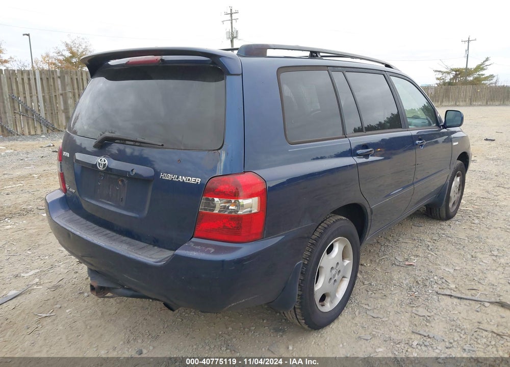 2005 TOYOTA HIGHLANDER LIMITED V6 VIN: JTEEP21A750114956