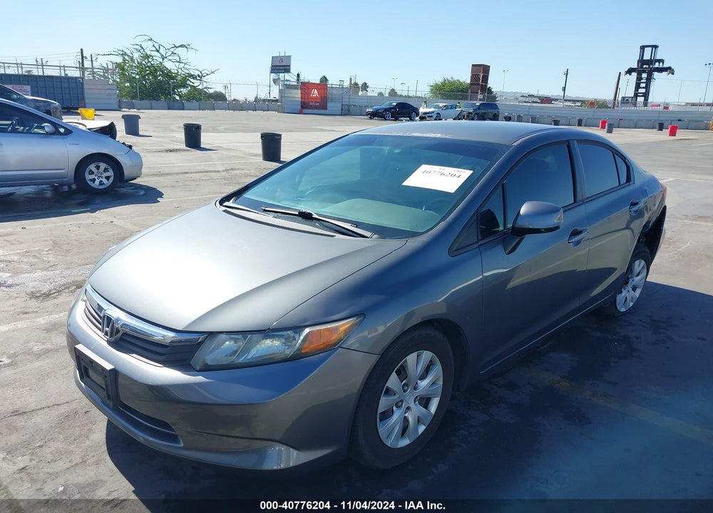 2012 HONDA CIVIC LX VIN: 19XFB2F50CE382917