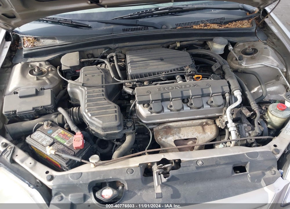 2001 HONDA CIVIC LX VIN: 1HGES16501L023319