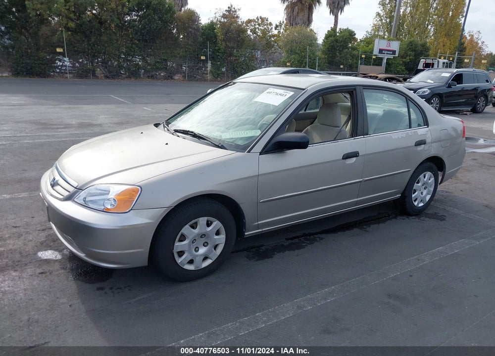2001 HONDA CIVIC LX VIN: 1HGES16501L023319