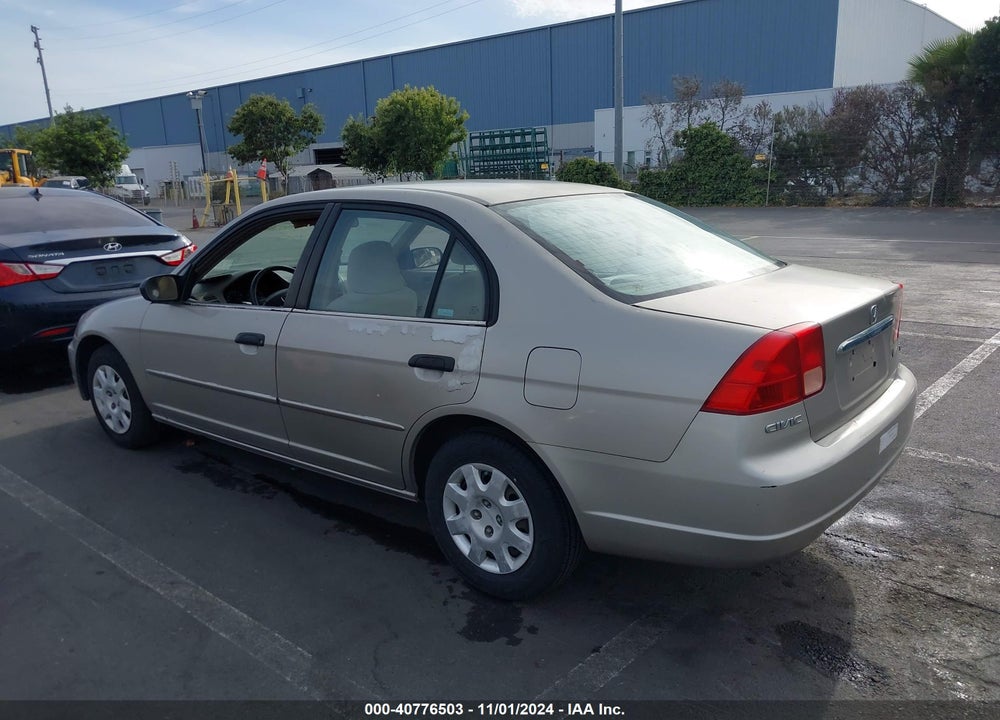 2001 HONDA CIVIC LX VIN: 1HGES16501L023319