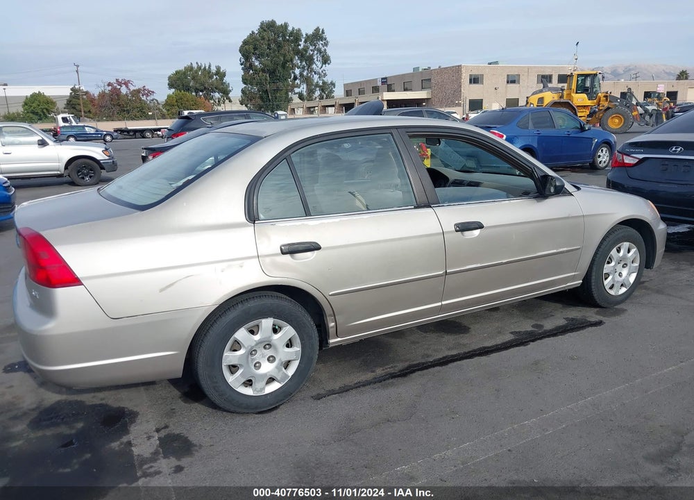 2001 HONDA CIVIC LX VIN: 1HGES16501L023319
