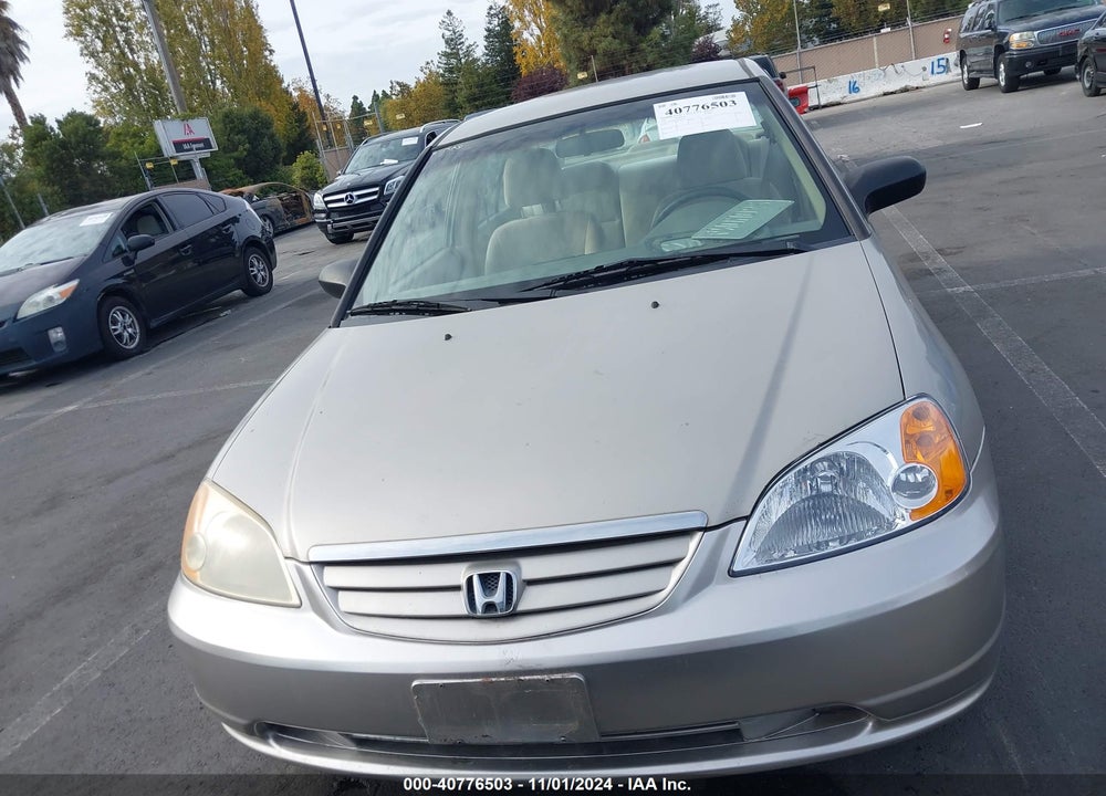 2001 HONDA CIVIC LX VIN: 1HGES16501L023319
