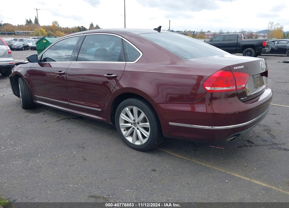 2012 VOLKSWAGEN PASSAT VIN: 1VWCP7A34CC080042