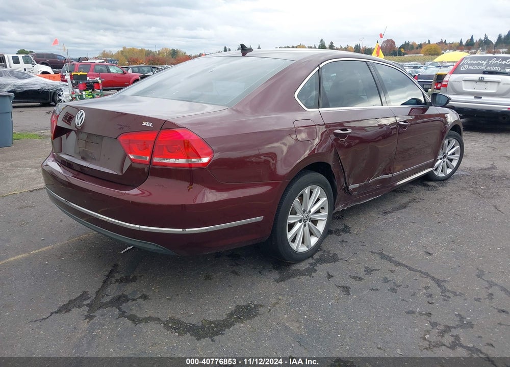 2012 VOLKSWAGEN PASSAT VIN: 1VWCP7A34CC080042