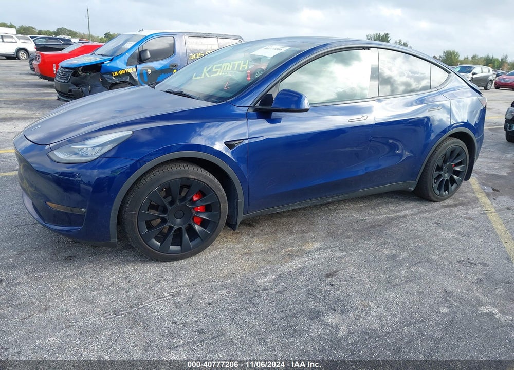 2021 TESLA MODEL Y LONG RANGE DUAL MOTOR ALL-WHEEL DRIVE VIN: 5YJYGDEE1MF259615