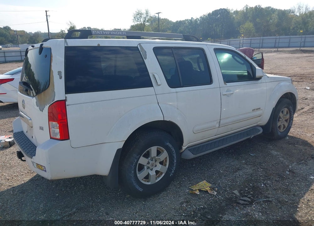 2005 NISSAN PATHFINDER SE OFF ROAD VIN: 5N1AR18W85C781909