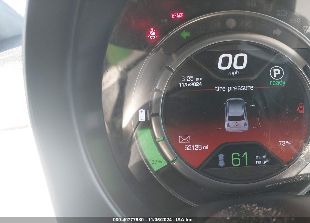 2016 FIAT 500E BATTERY ELECTRIC VIN: 3C3CFFGE2GT125731