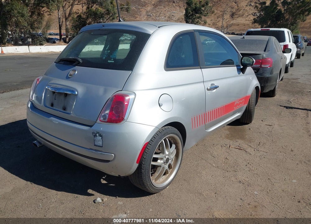 2012 FIAT 500 POP VIN: 3C3CFFAR2CT117294