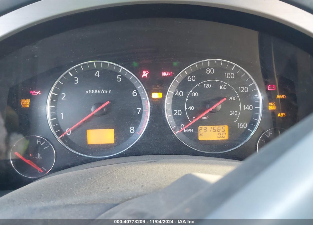 2004 INFINITI FX35 BASE (A5) VIN: JNRAS08W94X220404