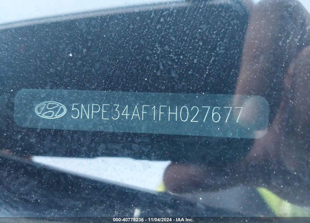 2015 HYUNDAI SONATA SPORT VIN: 5NPE34AF1FH027677