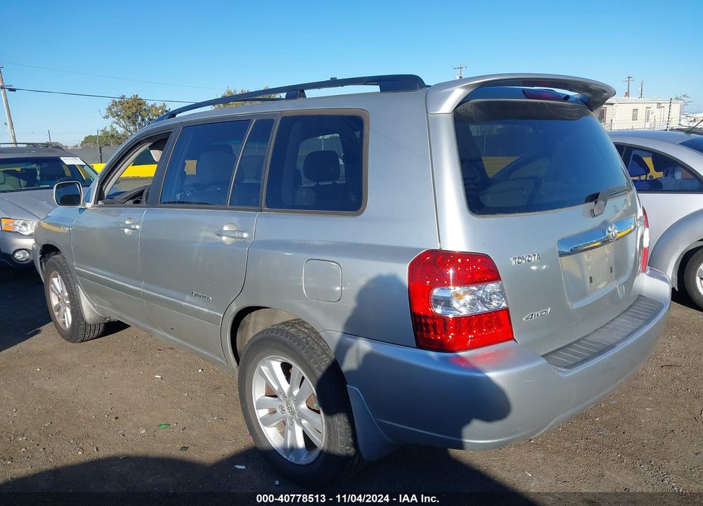 2007 TOYOTA HIGHLANDER HYBRID LIMITED V6 VIN: JTEEW21AX70045654