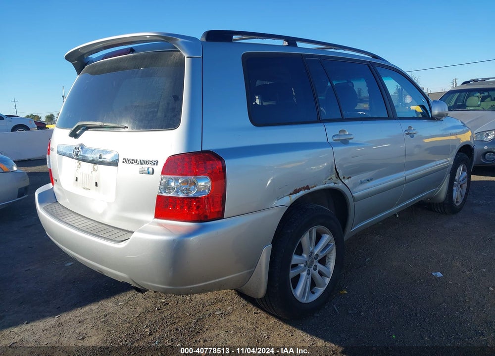 2007 TOYOTA HIGHLANDER HYBRID LIMITED V6 VIN: JTEEW21AX70045654