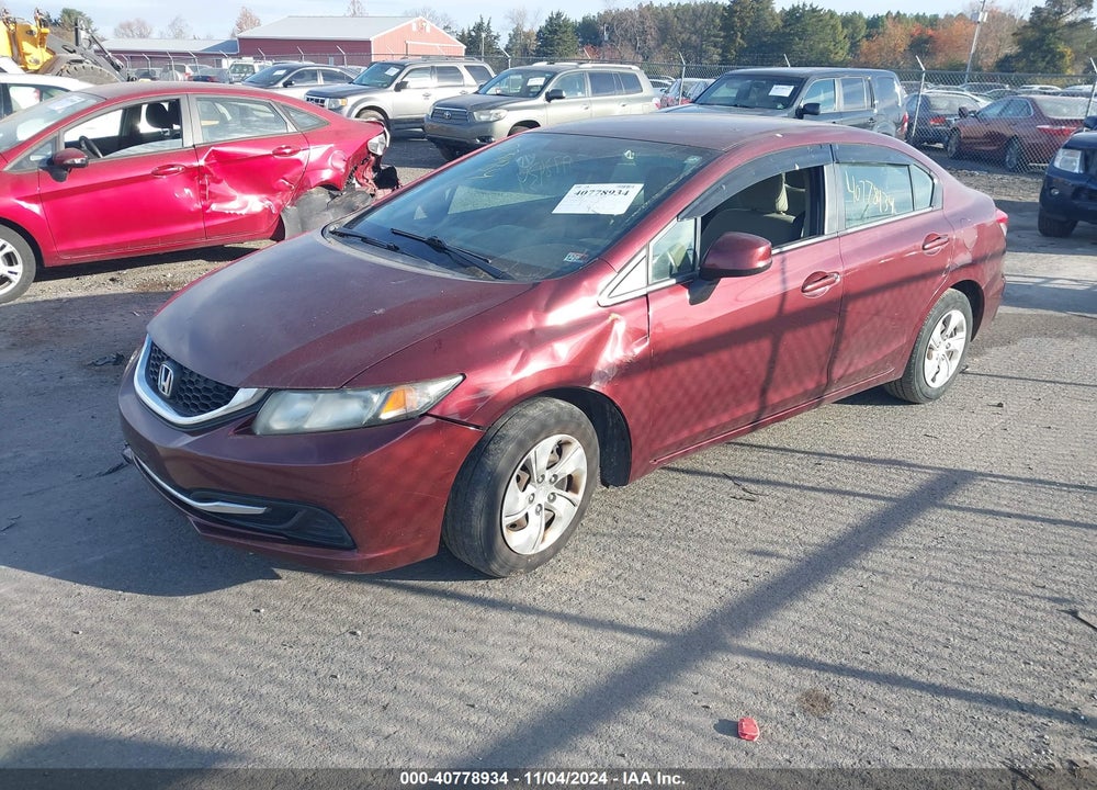 2013 HONDA CIVIC LX VIN: 2HGFB2F57DH539298