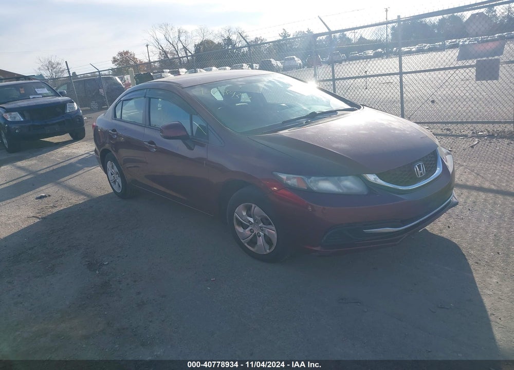 2013 HONDA CIVIC LX VIN: 2HGFB2F57DH539298