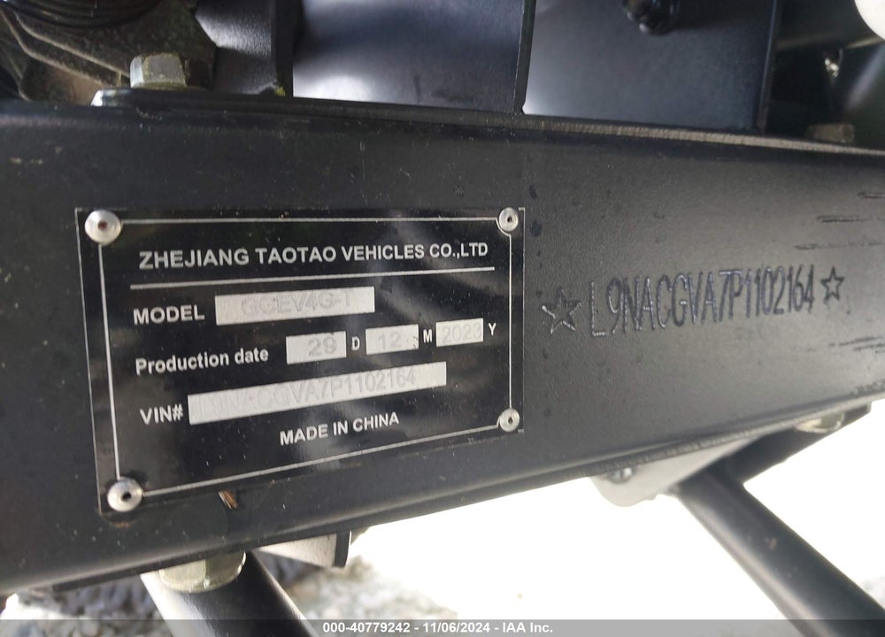2023 GOLF CART COLEMAN VIN: L9NACGVA7P1102164