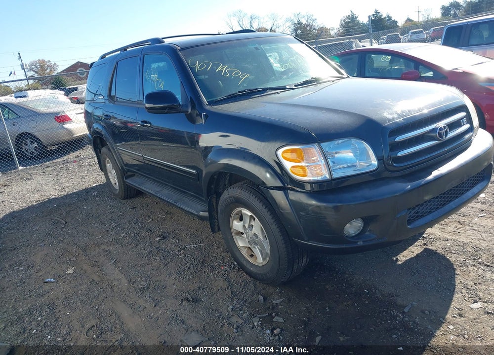 2002 TOYOTA SEQUOIA LIMITED V8 VIN: 5TDBT48AX2S075728