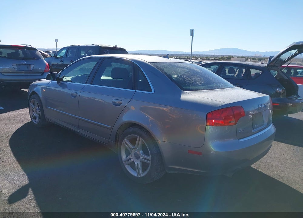 2007 AUDI A4 2.0T VIN: WAUDF78E17A120822