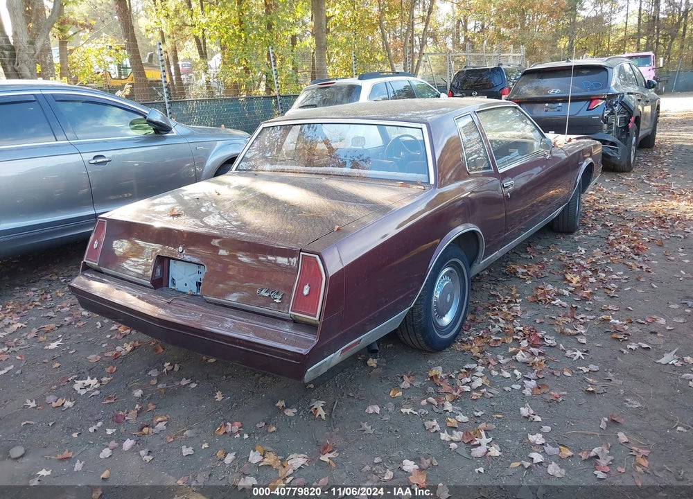 1983 CHEVROLET MONTE CARLO VIN: 1G1AZ3792DR226051