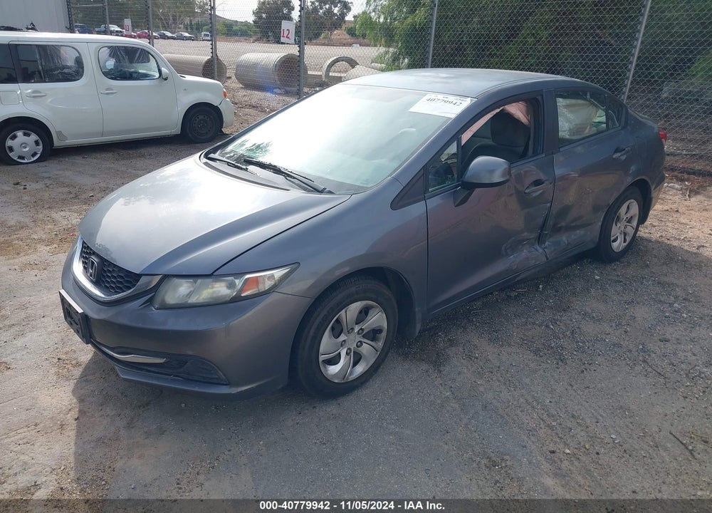 2013 HONDA CIVIC LX VIN: 19XFB2F55DE266596