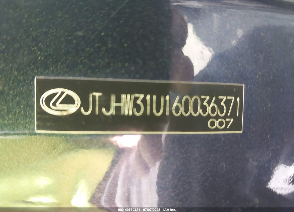 2006 LEXUS RX VIN: JTJHW31U160036371
