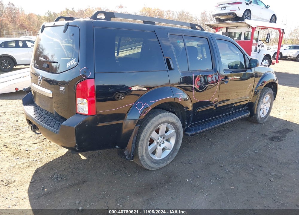 2008 NISSAN PATHFINDER SE VIN: 5N1AR18B98C632183