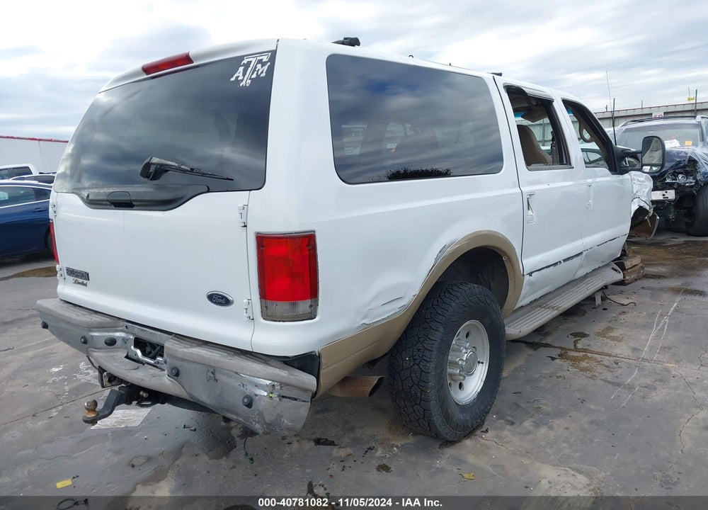 2000 FORD EXCURSION LIMITED VIN: 1FMSU43FXYEE15678