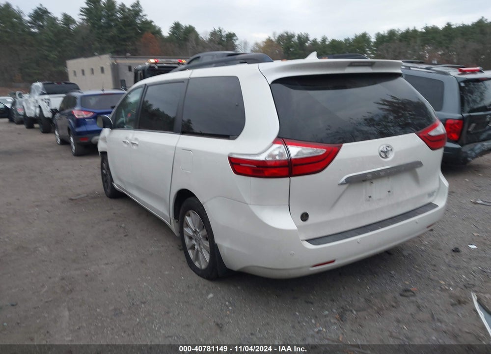 2017 TOYOTA SIENNA LIMITED PREMIUM 7 PASSENGER VIN: 5TDDZ3DC3HS153042
