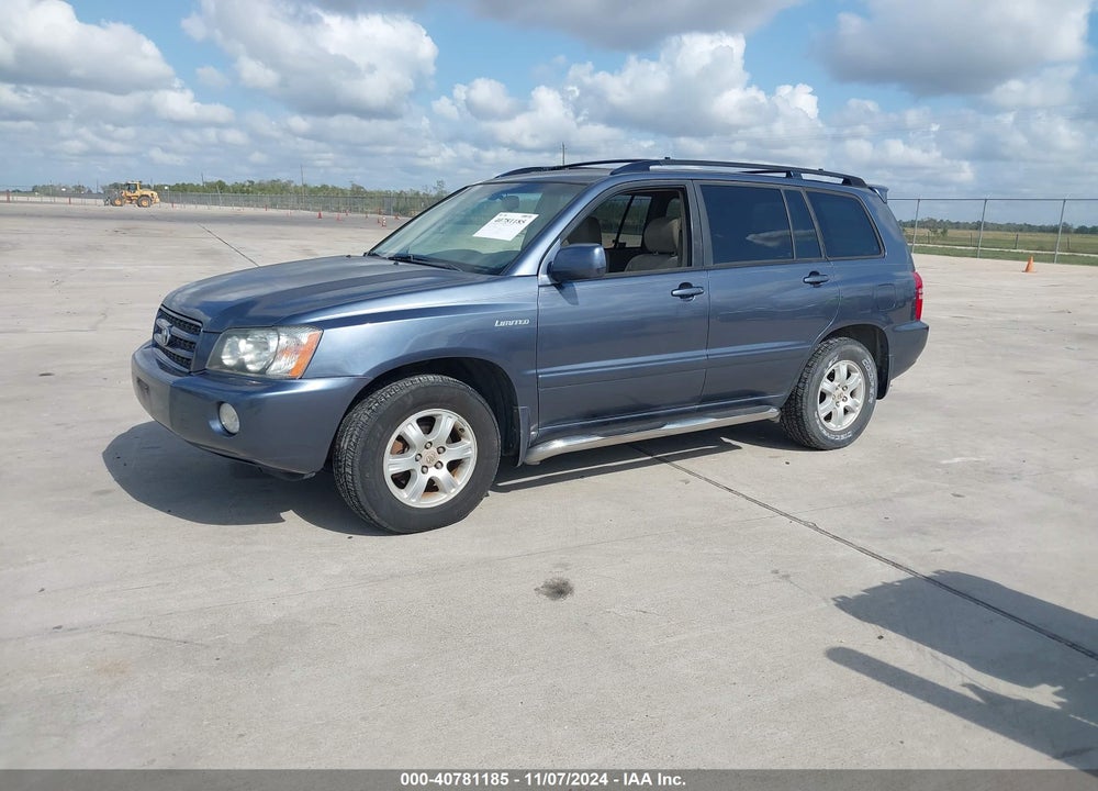 2001 TOYOTA HIGHLANDER V6 VIN: JTEGF21A710007279