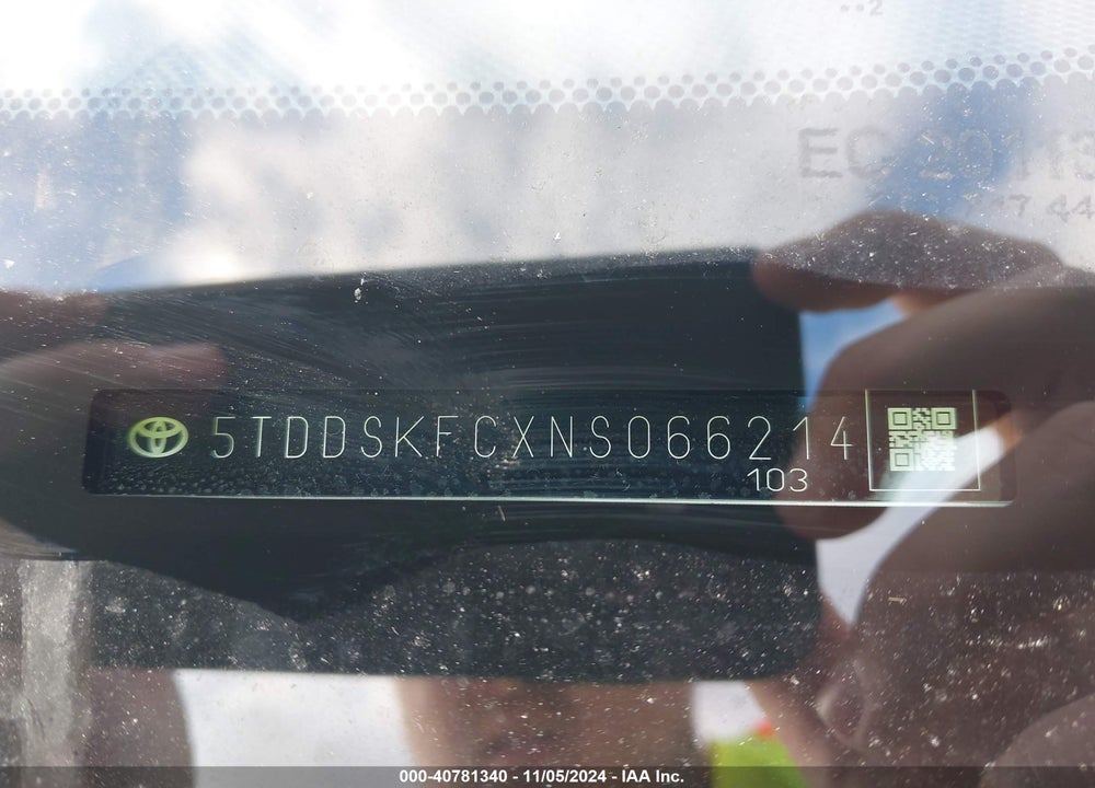 2022 TOYOTA SIENNA XSE VIN: 5TDDSKFCXNS066214