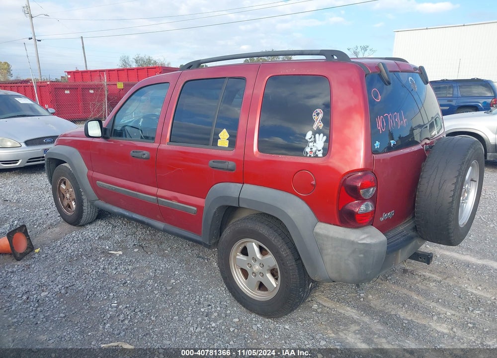 2007 JEEP LIBERTY SPORT VIN: 1J4GK48K87W697845