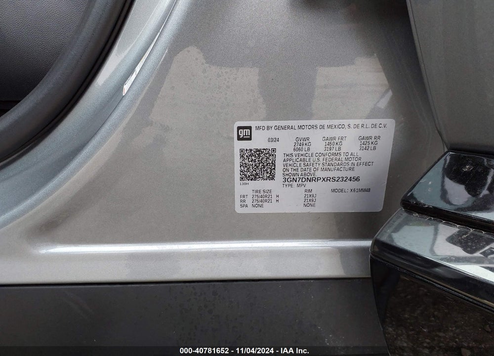 2024 CHEVROLET EQUINOX EV RS VIN: 3GN7DNRPXRS232456