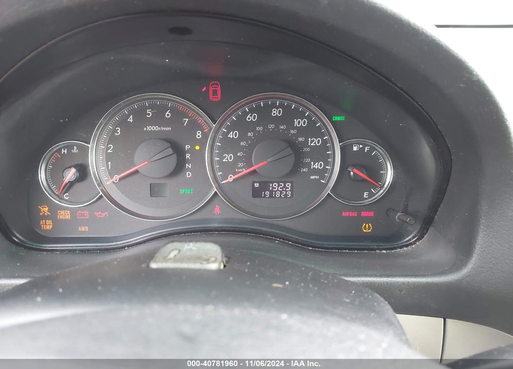 2009 SUBARU LEGACY 2.5I VIN: 4S3BL616X97228307