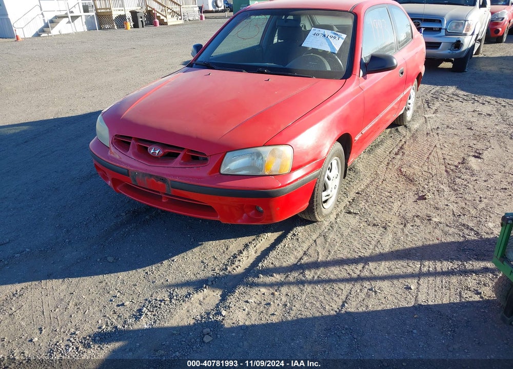 2000 HYUNDAI ACCENT GS VIN: KMHCG35G9YU044711