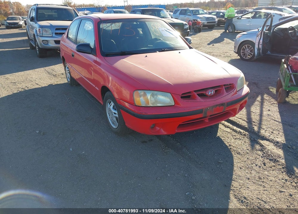2000 HYUNDAI ACCENT GS VIN: KMHCG35G9YU044711