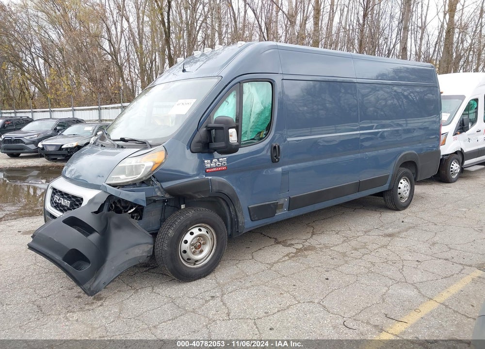 2019 RAM PROMASTER 3500 CARGO VAN HIGH ROOF 159 WB EXT VIN: 3C6URVJGXKE558018